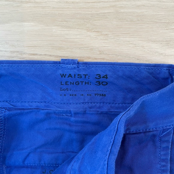 J crew mens blue chinos size 34x30 - Picture 2 of 3